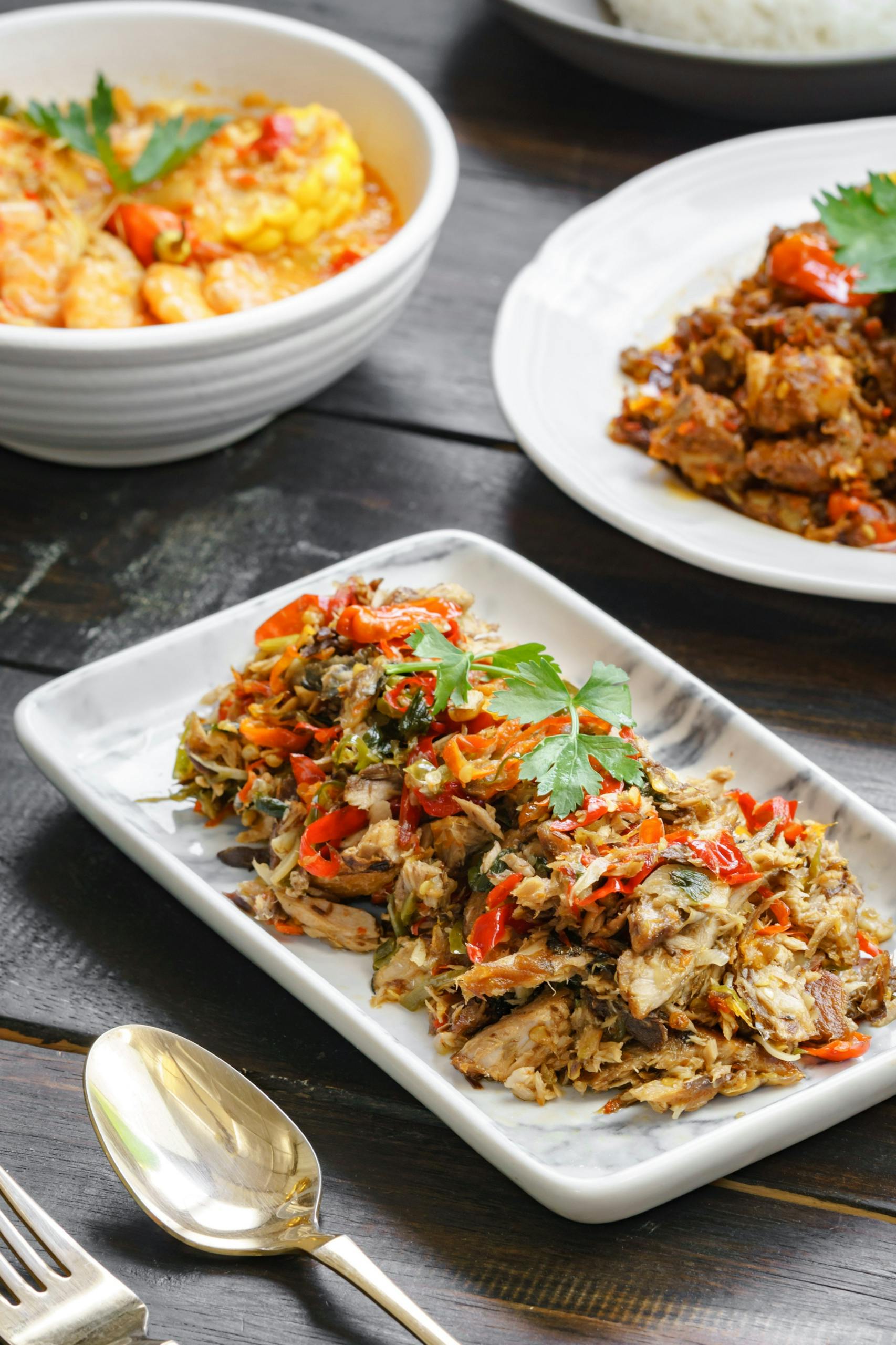 Savor the flavors of Bali with authentic Indonesian tuna and spices.